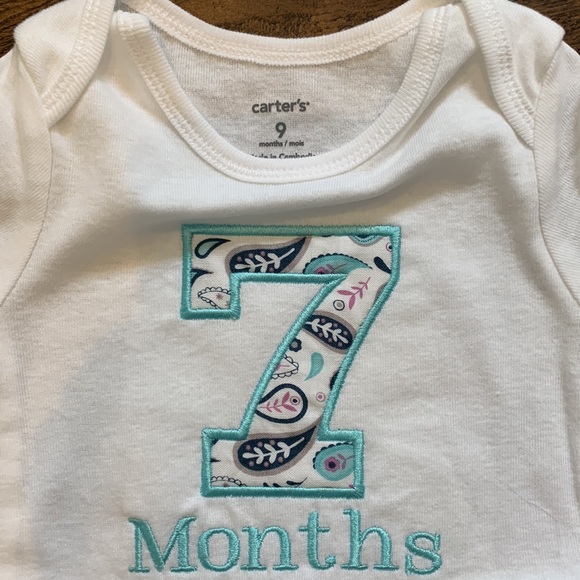 Monthly Onesies with Matching Headbands - Picture 7 of 14